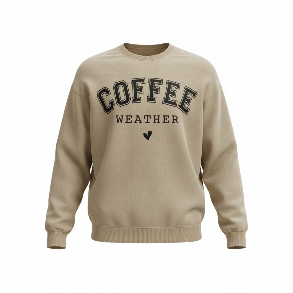 Gildan Tan Crewneck  Coffee Weather